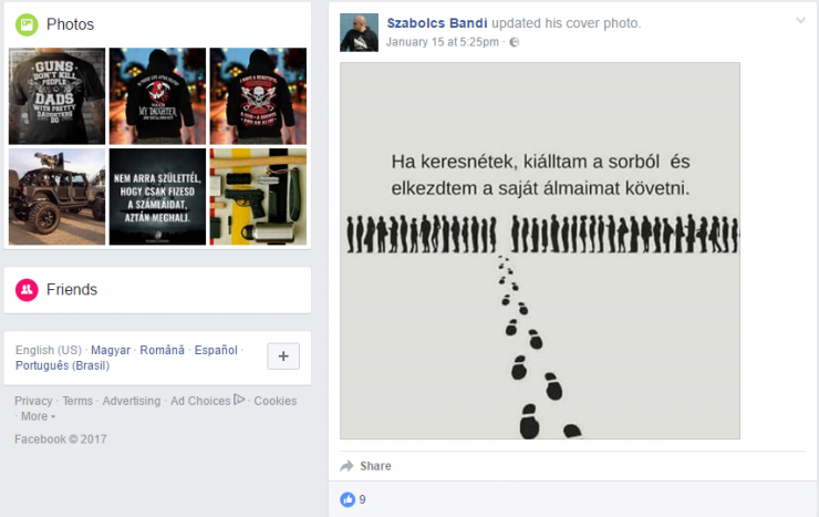 O postare recentă al lui Bandi se traduce aşa: "dacă mă căutaţi, să ştiţi că am părăsit turma şi am început să-mi urmăresc visurile"